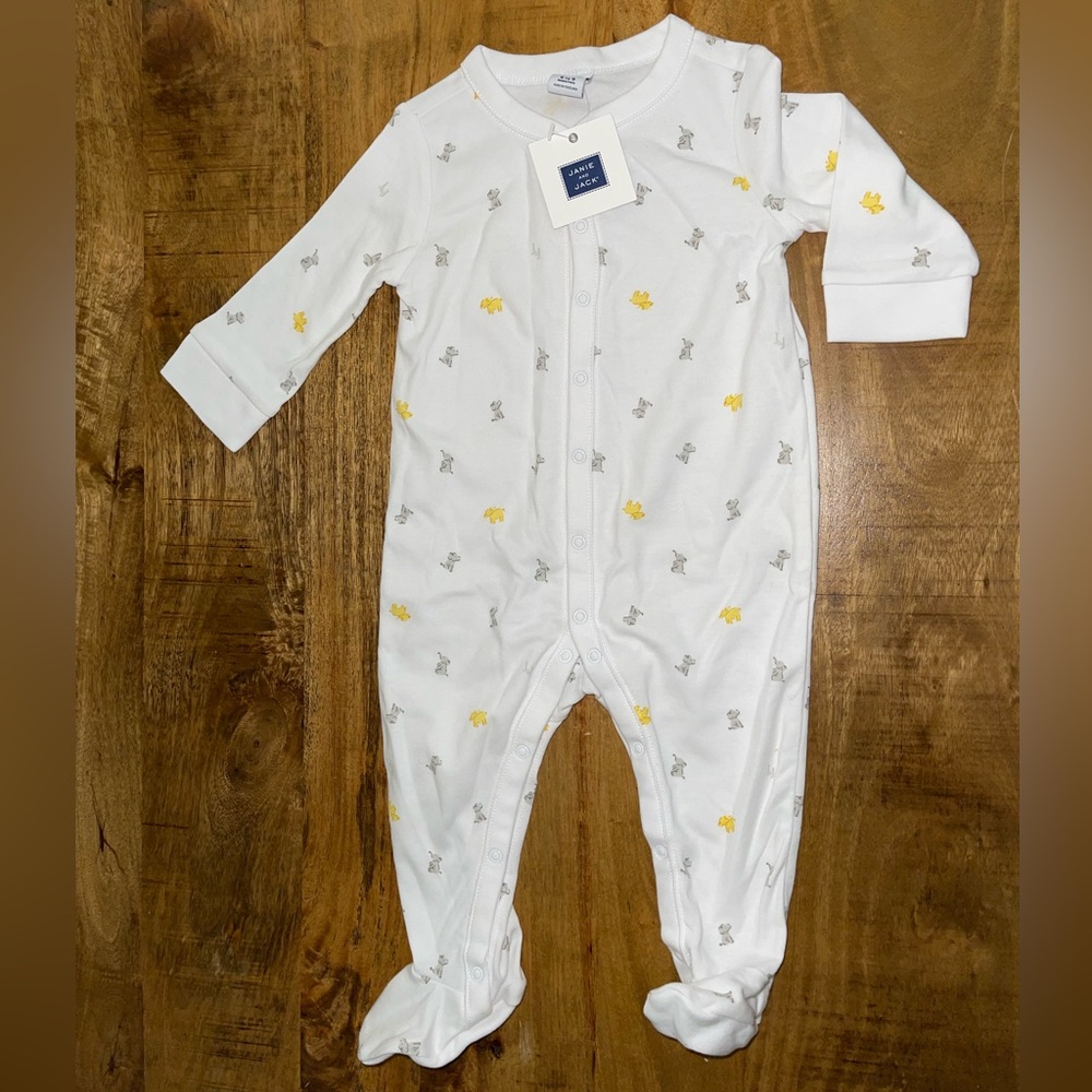 NWT sz 6 to 9 month Janie and Jack footed pajama